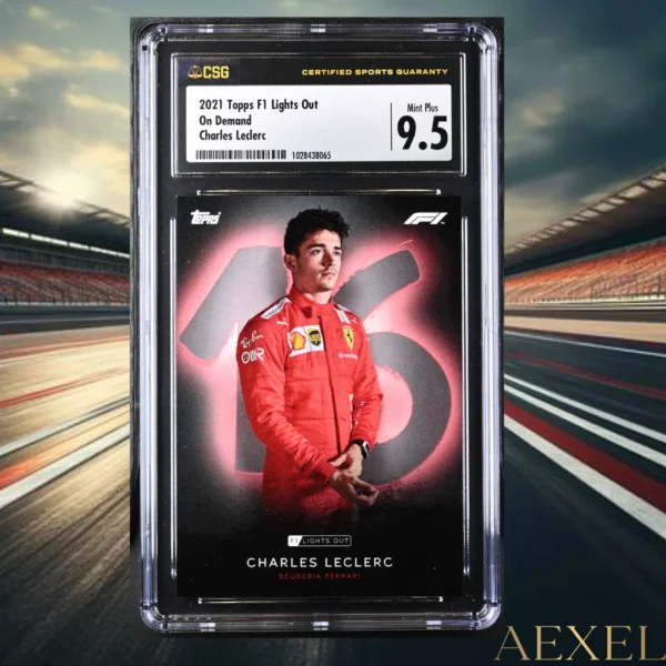 Charles Leclerc Topps Light out 2021 CGC 9.5 Mint Plus